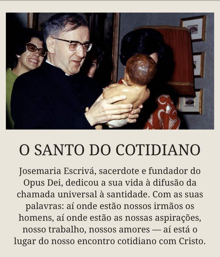 Pensamentos de São Josemaría Escrivá, fundador do Opus Dei « Jovens  Conectados