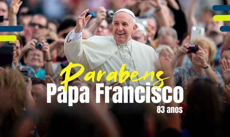 Papa Francisco completa 83 anos neste dia 17 de dezembro. Parabéns